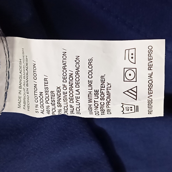 IZOD Navy Blue Men's Flat Front Shorts Size 38x9 - Picture 12 of 15